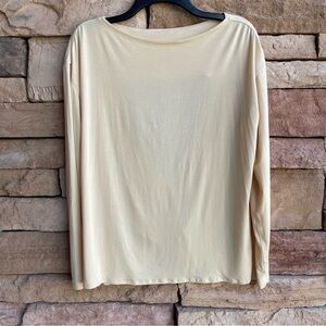 Lululemon cream beige cut out back long sleeve top Women 10 Like New